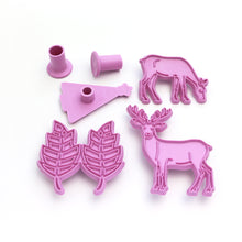 Ladda upp bild till gallerivisning, Elk  Jul Sockerpasta  Stamp  Lera Deer Shape Christmas Cookie Fondant Clay Stamp
