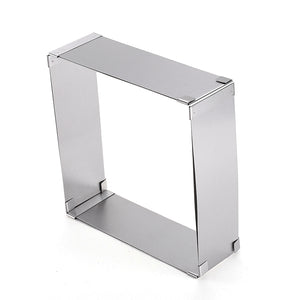 Justerbar Rektangulär & Fyrkant Kakform Mousse Ring  Retractable Stainless Steel Mousse Ring- Square/Rectangle