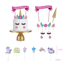 Ladda upp bild till gallerivisning, 49 St/Pack Unicorn Temafest Dekoration  49 PCS/Set Unicorn Themed Party Decoration
