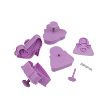 Ladda upp bild till gallerivisning, 4 St/Pack  Flickor Leksak Kakstämplar   Utstickare Fondant   4 PCS Girls Toy  Press Stamp Cookie Fondant Cutter Mold
