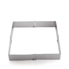 Ladda upp bild till gallerivisning, Justerbar Rektangulär &amp; Fyrkant Kakform Mousse Ring  Retractable Stainless Steel Mousse Ring- Square/Rectangle
