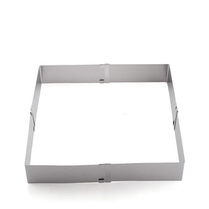 Justerbar Rektangulär & Fyrkant Kakform Mousse Ring  Retractable Stainless Steel Mousse Ring- Square/Rectangle