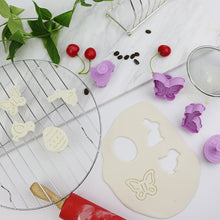 Ladda upp bild till gallerivisning, 4 St/Pack Påsk Kakstämplar Utstickare   4 PCS/Set Press Stamp  Easter Fondant Cookie Spring Press Cutter Mold
