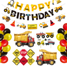 Ladda upp bild till gallerivisning, Byggnadsfordon Temafest  Dekoration Construction Vehicle &amp; Site Themed Party  Decoration
