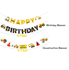 48 St/Pack  Byggnadsfordon Temafest  48 PCS/Set  Construction Vehicle Themed Party Decoration