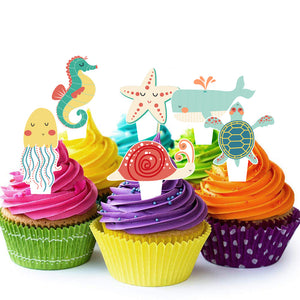 31 St/Pack Havsdjur Temafest Födelsedag Dekoration   31 PCS/Set Ocean Animal Themed Party Decoration