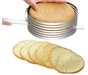 2 St/ Pack Justerbar   tårtring för jämna bottnar Justerbar Tårtbottenskärare  Tårtlyftare  PCS/Set Adjustable Cake Slicing Mold+ Stainless Steel Cake Cookie Pizza Bread Transfer Sheet