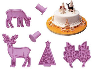 Elk  Jul Sockerpasta  Stamp  Lera Deer Shape Christmas Cookie Fondant Clay Stamp