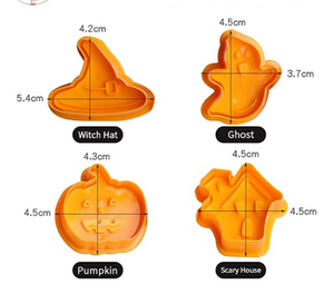 4 St/Pack Halloween Kakstämplar Utstickare   4 PCS/Set Halloween Spring Press Cookied Fondant Cutter Molds