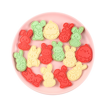 Ladda upp bild till gallerivisning, 6 St Påsk  Utstickare Kakformar  Utsticksform Med Prägel - 6pcs / set Press Stamp  Easter Fondant Cookie  Cutter Mold
