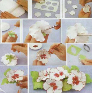 4 St/Pack  Gumpaste Fondant Utstickare  Blomma Begonia   4 PCS/Set Fondant Gumpaste Flower Cutter Begonia