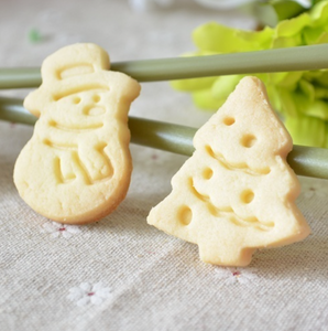 4 St/Pack Jul Kakstämplar Utstickare Pepparkaksformar Pepparkaksform   4pcs / set Press Stamp Christmas  Fondant Cookie Spring Press Cutter Mold