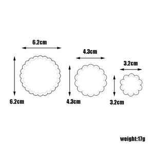 3 St/ Pack Utstickare Nejlika Blommapetal 3 PCS/Set Fondant Gumpaste Carnation Flower Petal Cutter