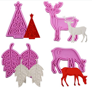 Elk  Jul Sockerpasta  Stamp  Lera Deer Shape Christmas Cookie Fondant Clay Stamp