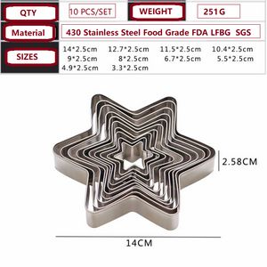 10 St/Pack Utstickare Pepparkaksform Stjärnform  Stjärna