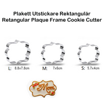 Ladda upp bild till gallerivisning, 3 St/Pack Plakett  Pepparskakfrom Utstickare Rektangulär 3 PCS/Set Retangular Plaque Frame Cookie Cutter
