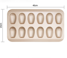 Ladda upp bild till gallerivisning, 12 St Madeleine Bakform 12 Cavity Non-Stick Madeleine Baking Pan
