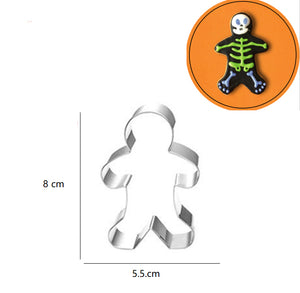 10st/Pack Halloween Utstickare Pepparkaksformar med stenciler  Collection C